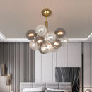 Modern multicolour glass ball ceiling chandelier luxury decor lighting