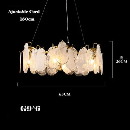 lustre suspendu en verre design nuage créatif moderne