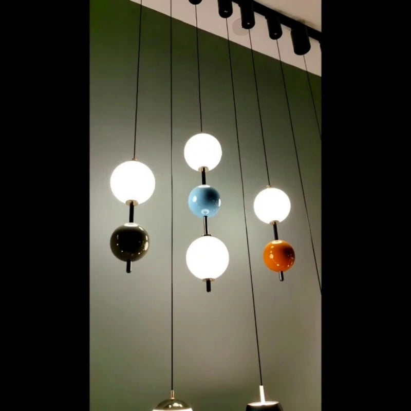 lampe suspendue led en verre avec fil réglable 4000k - vue 7 sur 12