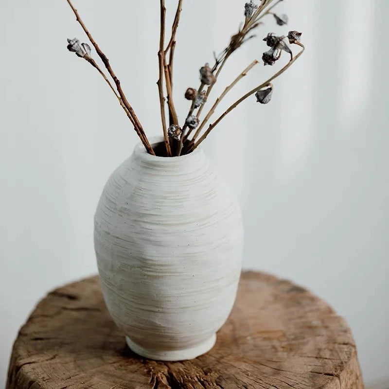 vases en céramique rétro faits main pour fleurs séchées - vue 3 sur 7