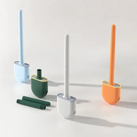 brosse en silicone avec support et poils souples pour nettoyage rapide