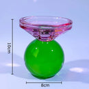 Coloured crystal candle holders for modern and romantic decor