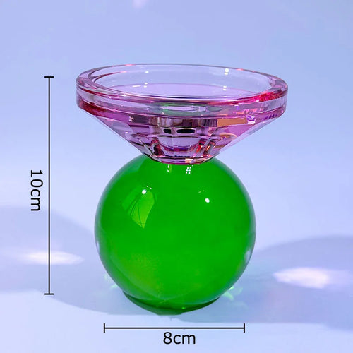 Coloured crystal candle holders for modern and romantic decor - vue 12 sur 11