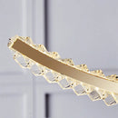 lustre led moderne en cristal de luxe en forme de s