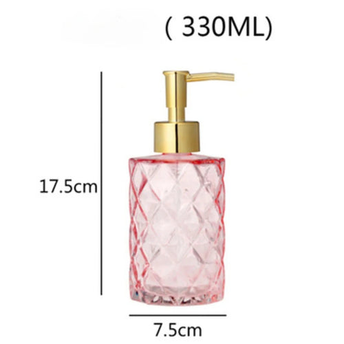 distributeur de savon liquide en verre portable pour salle de bain