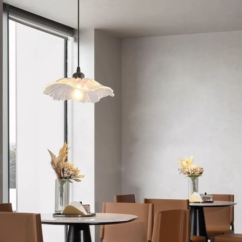 lustre nordique led en forme de fleur de lotus - vue 4 sur 15