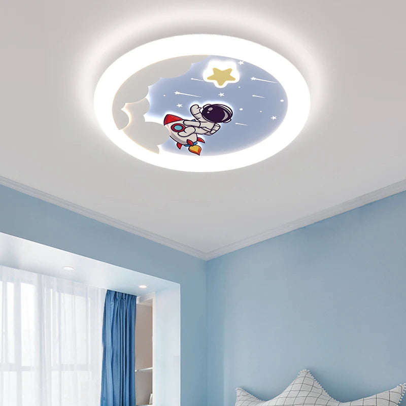 plafonnier astronaute pour chambre enfant design ludique et protecteur - vue 5 sur 7