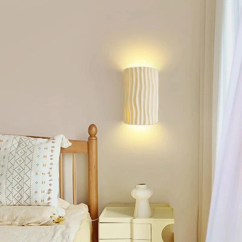 Bedroom bedside wall light, cream style living room background wall decoration light, corridor corridor atmosphere LED light - vue 3 sur 10