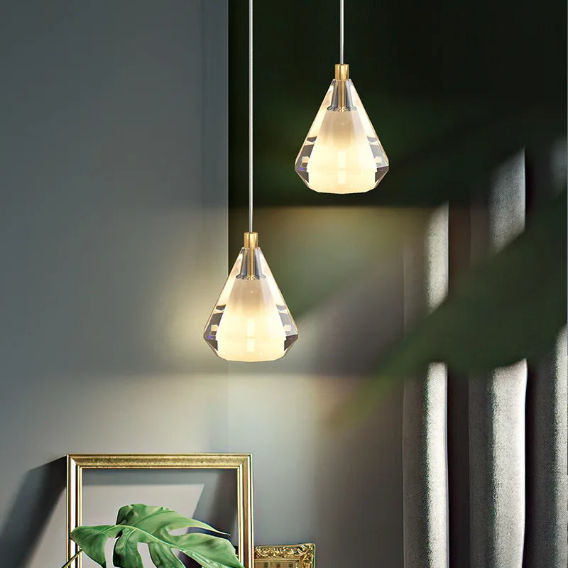 lustre en cristal de cuivre antique design luxueux éclairage moderne - vue 7 sur 8