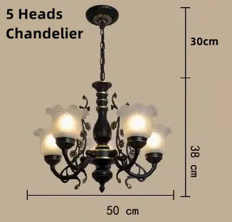 European vintage glass chandelier for interior decor