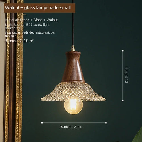 Lustre japonais en verre de laiton - vue 9 sur 23