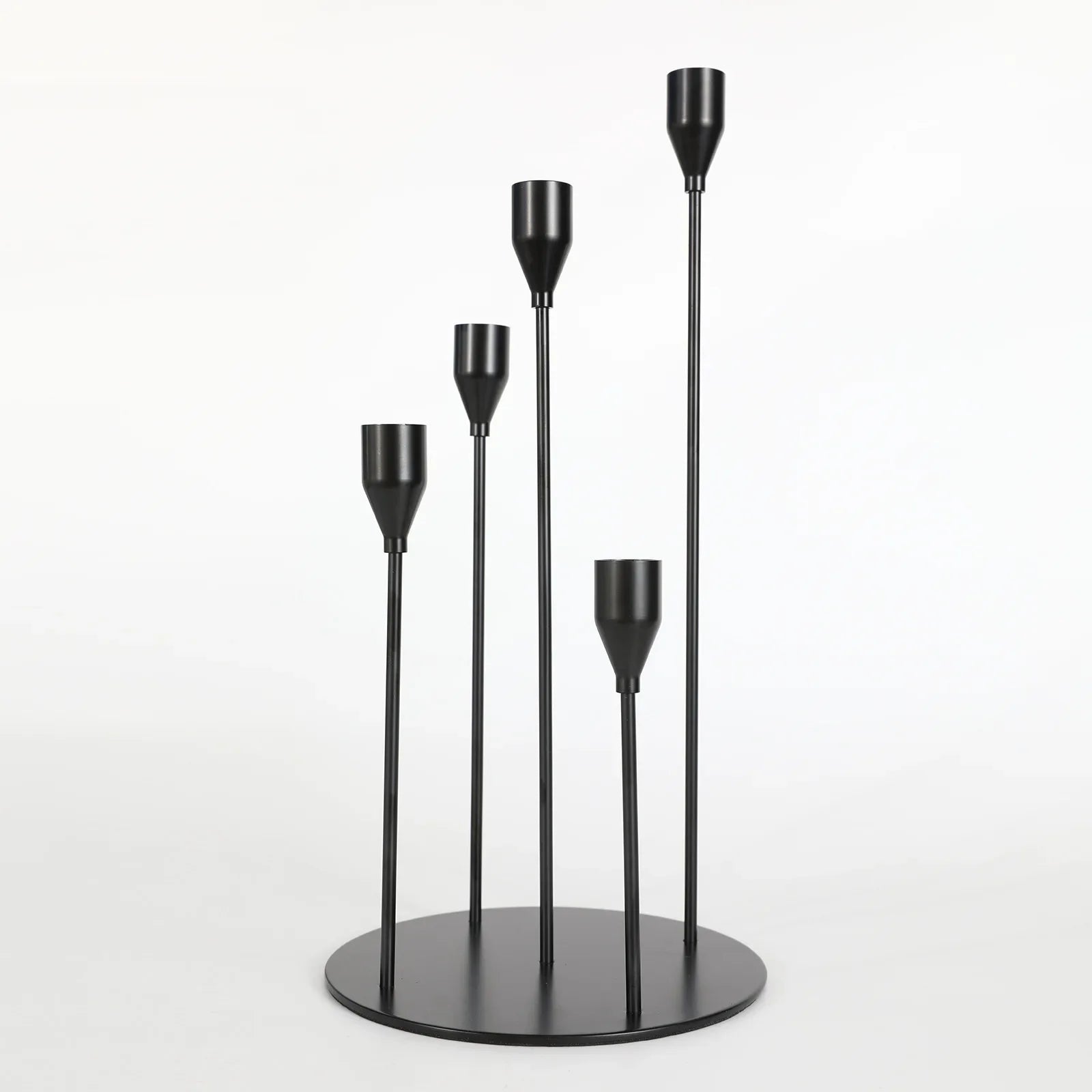lot de 3 bougeoirs en métal pour décoration de mariage et fête - vue 10 sur 13