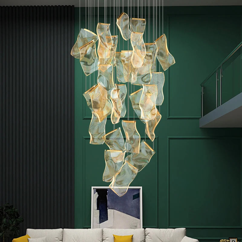 Nordic Modern Luxury Attic Chandelier Living Room Dining Room Dining Table Chandelier Hotel Lobby Staircase Hanging Chandelier - vue 2 sur 12