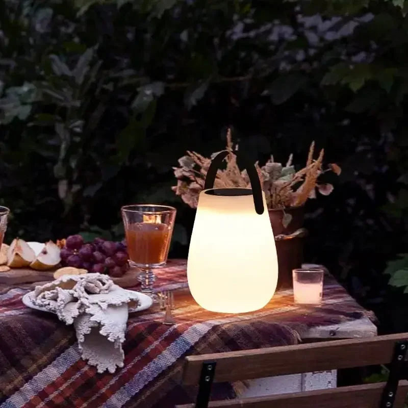 lampe de camping solaire rechargeable avec poignée en silicone - vue 6 sur 9
