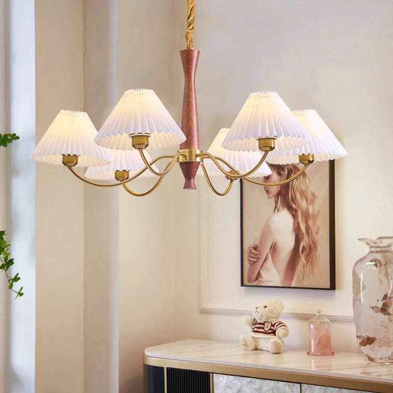 lustre en bois pour décoration luminaire suspendu - vue 2 sur 14