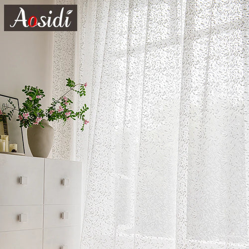 Voilage rideau tulle moderne pour salon chambre fenêtre - vue 4 sur 7