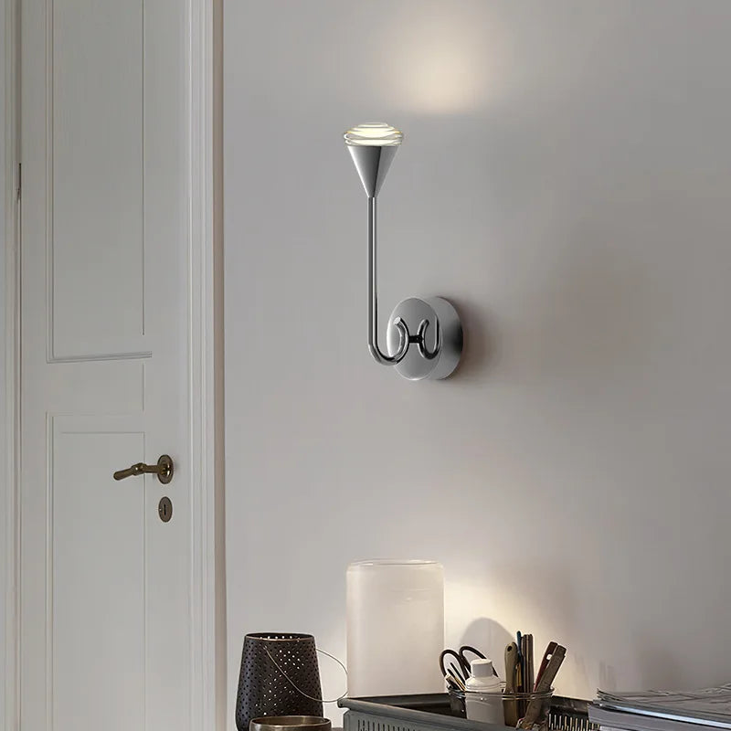 applique murale led conique pour éclairage décoratif extérieur et intérieur - vue 4 sur 12