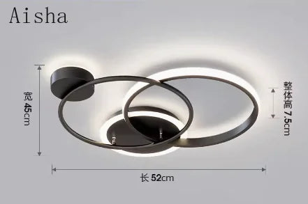 plafonnier led nordique design moderne pour éclairage décoratif - vue 7 sur 7