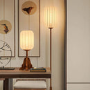 Style Vintage lampadaire tissu bois cuivre chambre d'hôtel salon Restaurant salon de thé luminaires E27 ampoule