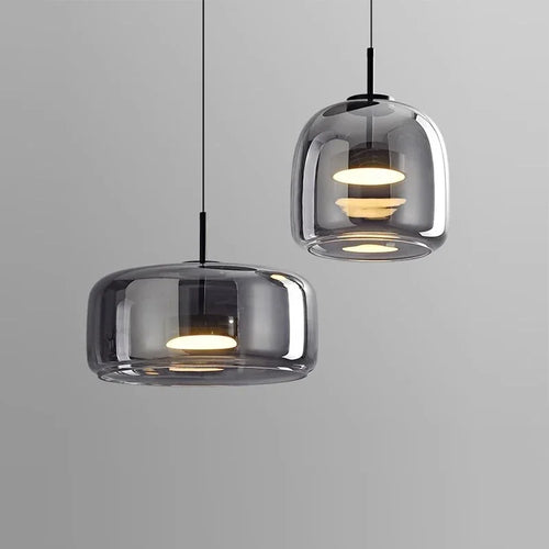lustre led en verre moderne de luxe pour maison simple - vue 6 sur 24