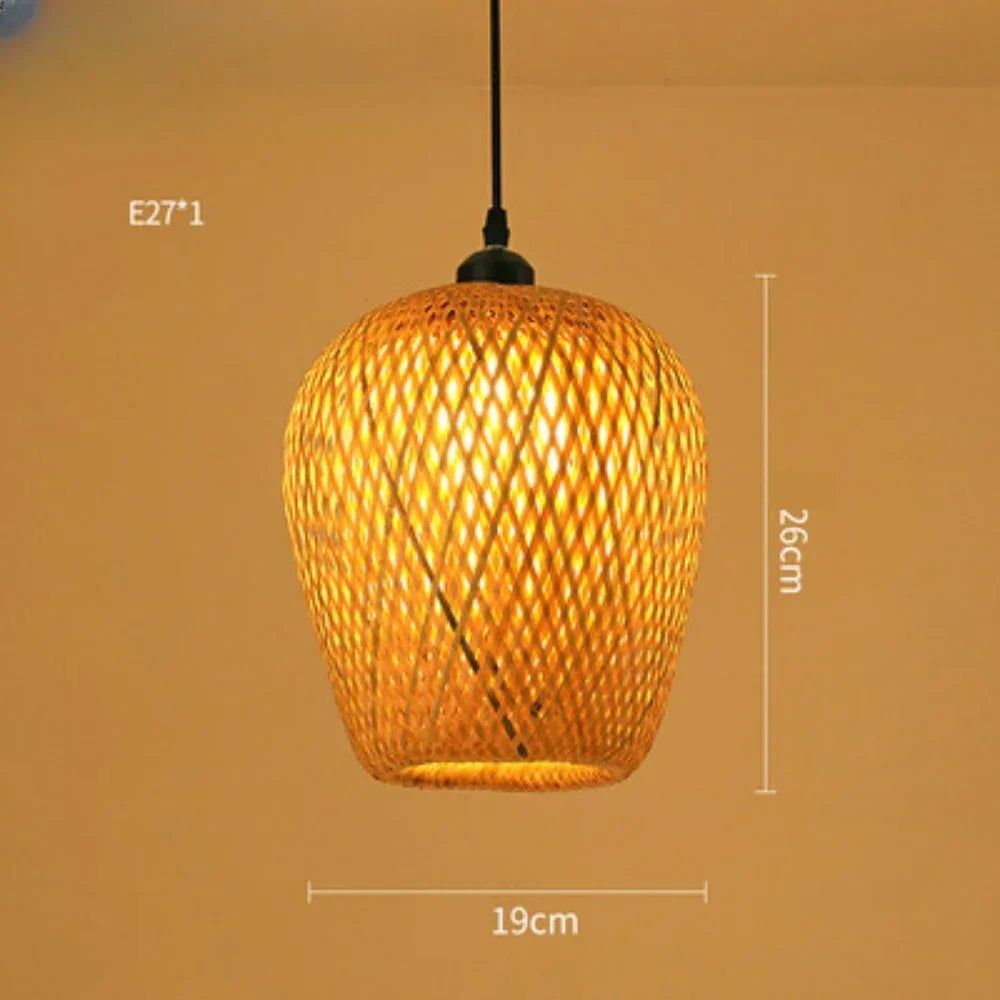 Suspension classique en bambou tissé - vue 5 sur 8