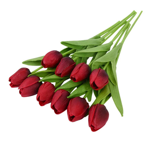 lot de 10 tulipes artificielles pour décoration de mariage et jardin - vue 22 sur 33