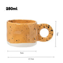 Mug ceramique motif encre eclaboussee elegant 280 ml
