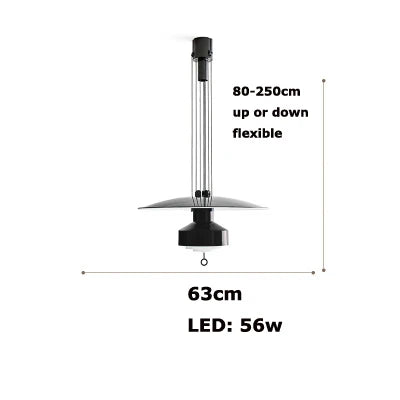 Minimalist flexible aluminium LED chandelier for interior decoration - vue 12 sur 14