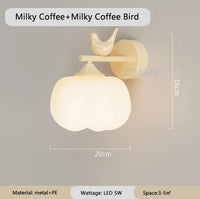 applique murale led moderne oiseau lumière avec abat-jour pe