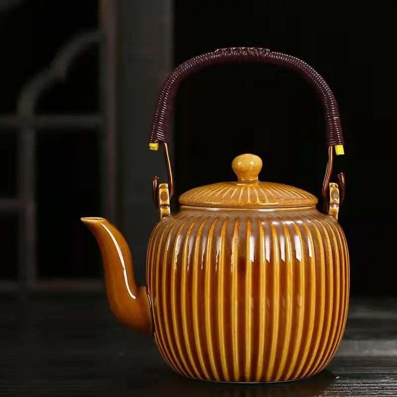 Théière chinoise en porcelaine avec filtre 800 ml - vue 6 sur 7