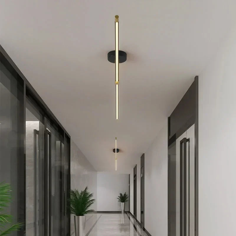 lustre moderne à leds pour allée et miroir décoratif - vue 4 sur 12