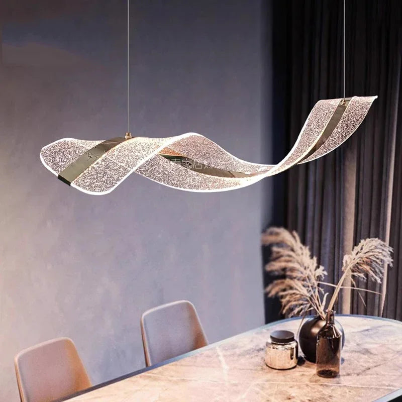 lustre spiralé design moderne pour hôtels bars et restaurants - vue 7 sur 7