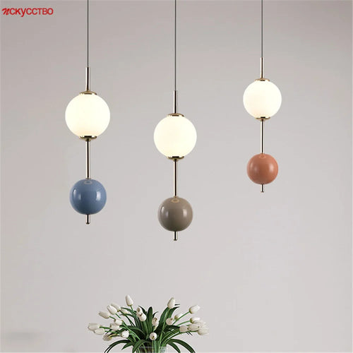 Minimalist LED pendant light in gourd shape for indoor decor