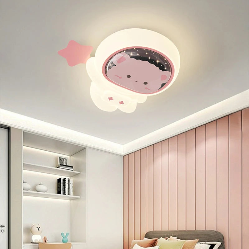 plafonnier mignon pour chambre d'enfant thème astronaute et princesse - vue 4 sur 8