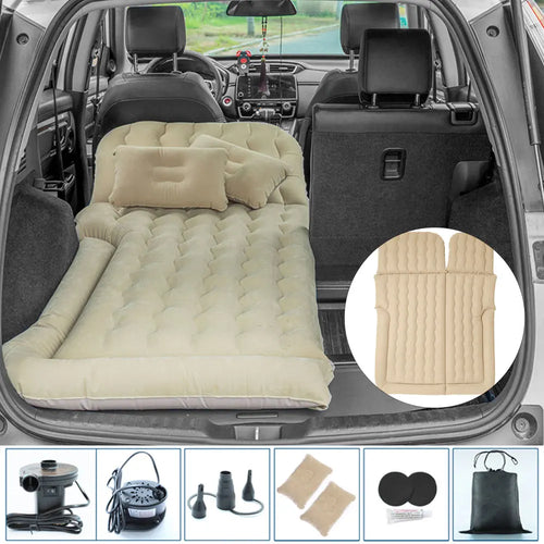 Inflatable Car Air Mattress, Inflatable Mattress, Camping Sleeping Pillow, Compact Portable Truck Bed Mattress for Travel - vue 4 sur 6