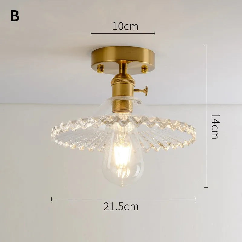lustre vintage japonais en verre pour balcon et entrée - vue 20 sur 29