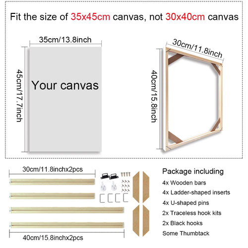 cadre mural en bois pour toiles et peintures décoratives