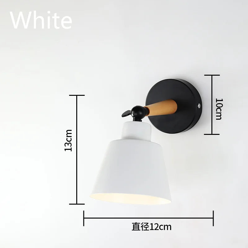 Nordic solid wood wall light minimalist creative design