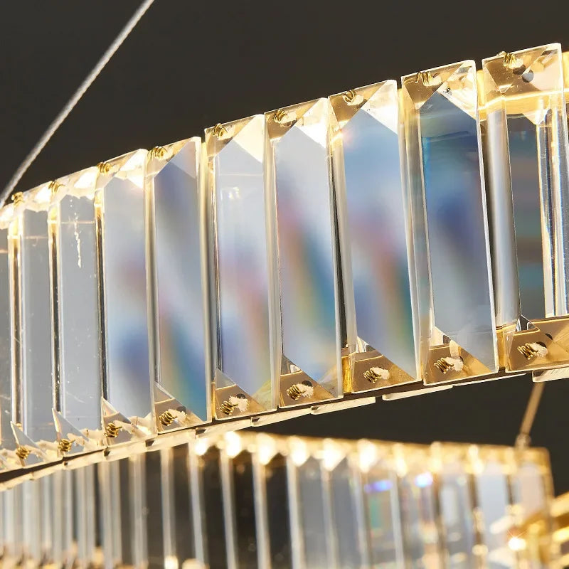 lustre moderne en cristal k9 pour décoration intérieure élégante - vue 6 sur 12