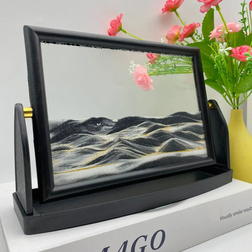 paysage de sable rotatif en verre 3D créatif décoratif