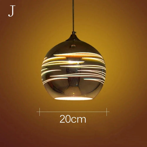 Coloured glass pendant light for modern and festive decoration - vue 23 sur 23