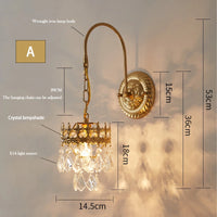 applique murale en cristal rétro pour décoration intérieure élégante