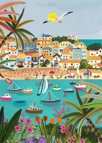 Colourful abstract landscape posters for wall decoration