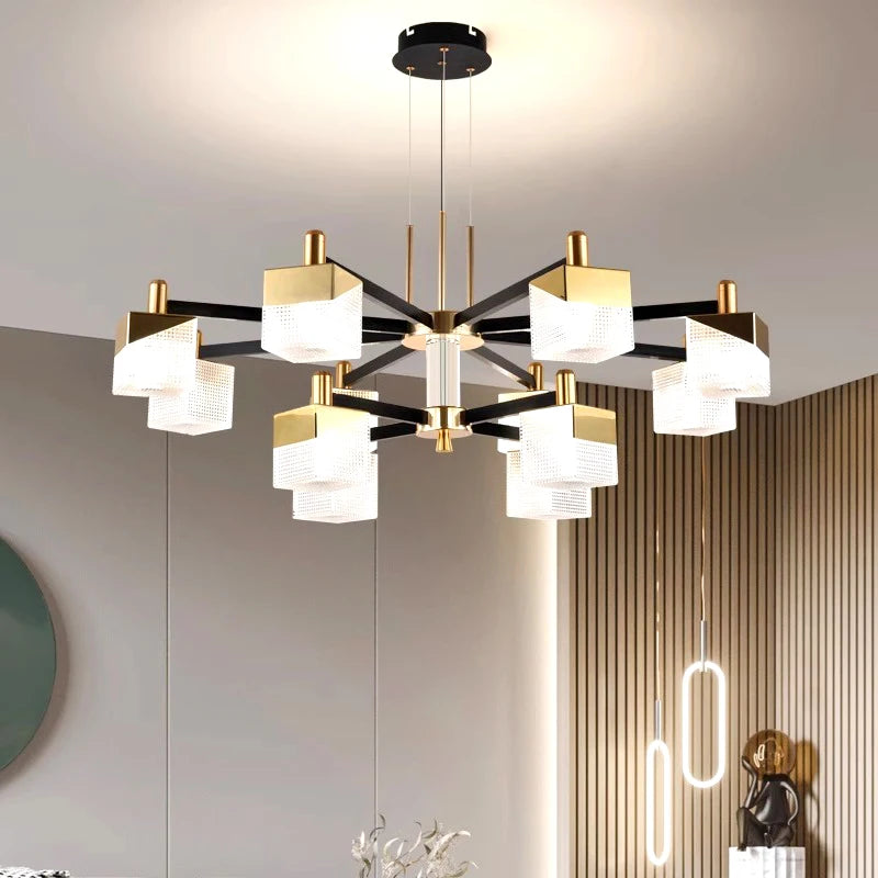 Lustres modernes salon éclairage intérieur plafonniers suspendus lustres led pour l'éclairage intérieur du salon - vue 5 sur 13