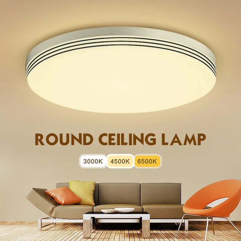 plafonnier moderne rond led pour éclairage maison salon cuisine