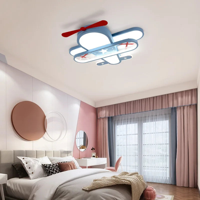 lustre avion pour chambre d'enfant décoration créative nordique