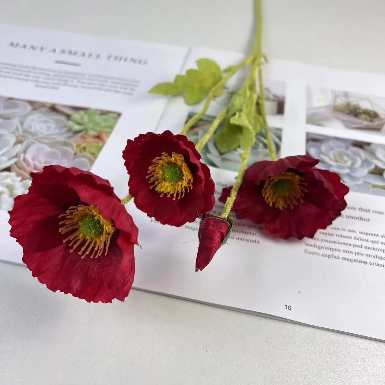 bouquet de fleurs artificielles en soie pour décorations diverses - vue 8 sur 19
