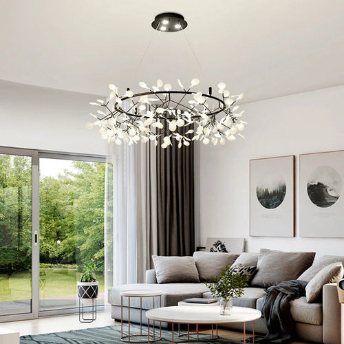 lustre créatif en acier inoxydable et acrylique pour décoration intérieure - vue 2 sur 18
