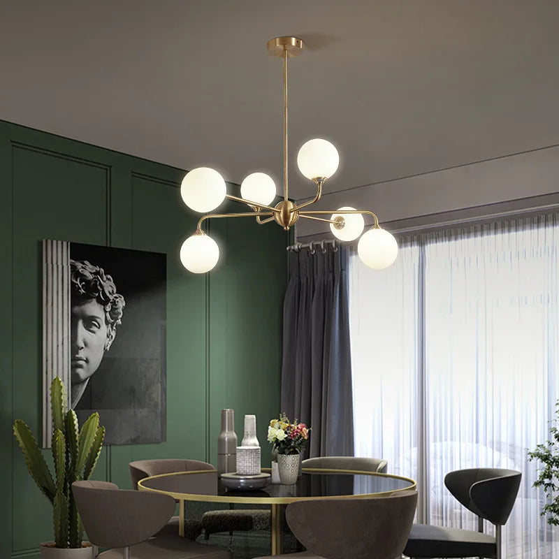 plafonnier led suspendu design nordique moderne éclairage intérieur décoratif - vue 5 sur 14