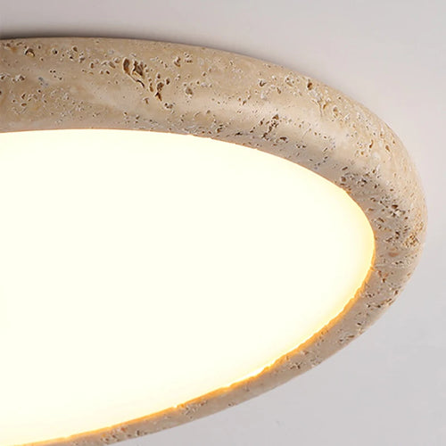 minimalist style natural stone LED ceiling light - vue 6 sur 7